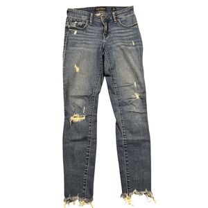 Lucky Brand Stella Skinny‎ Ankle Distressed Jeans Womens Size 0/25 479